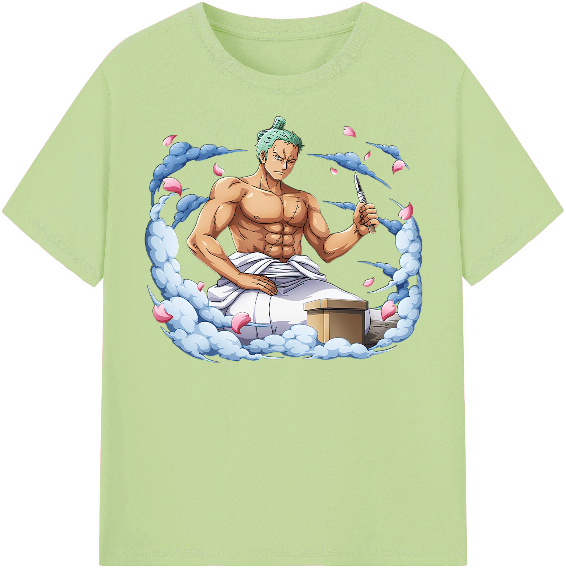 ワンピース ロロノア・ゾロ ONE PIECE Roronoa Zoro 綿100％半袖Tシャツ（フロントプリント）